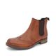 HX London Albert Brogue Leather Tan Mens Chelsea Boots - Size UK 9