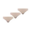 Under Armour 3-Pack Womens Beige PS Thong - Size Medium