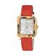 Gv2 Bari Tortoise WoMens Swiss Quartz Diamonds Mother Of Pearl Dial Red Suede Strap Watch Leather - One Size