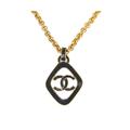 Chanel Pre-owned Womens Vintage CC Pendant Necklace Gold Metal (archived) - One Size