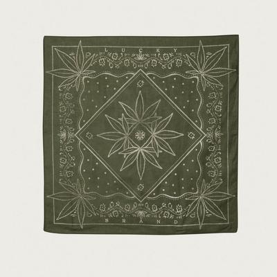 Lucky Brand Highest Quality Printed Bandana - Women's Accessories Scarves Scarf Bandana in Dark Olive