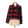 Jack by BB Dakota Jacket: Red Checkered/Gingham Jackets & Outerwear - Women's Size Medium