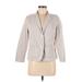 Studio Works Blazer Jacket: Short Ivory Stripes Jackets & Outerwear - Women's Size 8