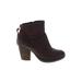Steve Madden Boots: Burgundy Solid Shoes - Women's Size 5 1/2 - Round Toe