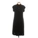 Coldwater Creek Casual Dress - Midi: Black Solid Dresses - Women's Size Large