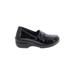 Easy Street Flats: Loafers Wedge Casual Black Solid Shoes - Women's Size 9 - Round Toe