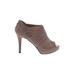 REPORT Heels: Slip On Stilleto Cocktail Gray Print Shoes - Women's Size 8 1/2 - Peep Toe