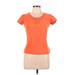 BOSS by HUGO BOSS Short Sleeve Top Orange Keyhole Tops - Women's Size Medium