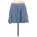 Ann Taylor LOFT Outlet Casual Mini Skirt Mini: Blue Solid Bottoms - Women's Size Large