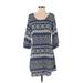 rue21 Casual Dress: Blue Aztec or Tribal Print Dresses - Women's Size Small