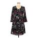 Jessica Simpson Casual Dress: Black Floral Motif Dresses - Women's Size 6