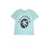 Junk Food Short Sleeve T-Shirt: Teal Print Tops - Kids Girl's Size X-Small