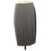 Express Outlet Casual Pencil Skirt Calf Length: Gray Bottoms - Women's Size Medium