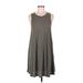 American Eagle Outfitters Casual Dress - A-Line: Gray Solid Dresses - Women's Size Medium