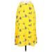 Halogen Casual Midi Skirt Midi: Yellow Bottoms - Women's Size Small