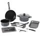 Marble 12 Piece Saucepan Utensil Pot Pan Bakeware Starter Cookware Set