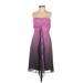 BCBGMAXAZRIA Cocktail Dress - Bridesmaid Strapless Sleeveless: Purple Ombre Dresses - Women's Size 0