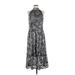 MICHAEL Michael Kors Casual Dress - A-Line Halter Sleeveless: Gray Dresses - Women's Size Medium