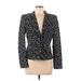 Jones New York Collection Blazer Jacket: Black Animal Print Jackets & Outerwear - Women's Size 8