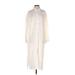 Show Me Your Mumu Casual Dress - Shirtdress High Neck 3/4 sleeves: Ivory Print Dresses - Women's Size Small