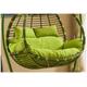 ZTGL Thicken Hanging Chair Cushion Replacement Egg Chair Cushions Double, 2 Seater Wicker Rattan Swing Cushion for Outdoor Garden, Waterproof Hanging Hammock Chair Cushion,Green