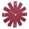 TFA Dostmann Designer Wall Box 60.3020.05 Silent Sweep Movement Quartz Consists of 12 Pieces Living Room Kitchen Bedroom Clock Decoration Red, 40 cm