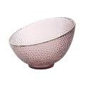 YOtat Transparent Glass Fruit Plate Beveled Fruit Salad Bowl Dried Fruit Snack Plate Decoration Bowls and Dishes Dessert Plate Tableware (Color : Red) (White M) (Red M)