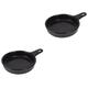 TOPBATHY 2 Pcs Bread Oven Round Bread Pan Black Dinner Plates Bread Baking Pan Ceramic Loaf Pan Black Container Food Containers Brownie Pan Ceramic Casserole Dish Pie Rectangle Round Pan