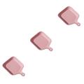 Alipis 3pcs Grill Plate Desert Roasting Dish Loaf Pan Pasta Cooker Ceramic Baking Pans Small Dinner Ceramic Bread Pan Dessert Bowl Toaster Pan Nonstick Cookware Mini Simple Pink Barbecue