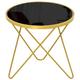 Tempered Glass Coffee Table Art Deco Side End Table with Hairpin Legs