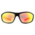 Wrap Black Rubber Smoke Polarized Sunglasses