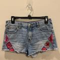 Free People Shorts | Free People Embroidered Denim Jean Shorts | Color: Red | Size: 29