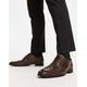 ASOS DESIGN oxford brogue shoes in tan leather-Brown