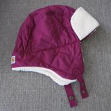 Carhartt Accessories | Carhartt Burgundy Earflap Trapper Aviator Russian Trooper Fleece Winter Ski Hat | Color: Purple/White | Size: Os
