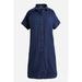 J. Crew Dresses | Baird Mcnutt Irish Linen For J. Crew Shirt Dress Navy Blue Button Front Size M | Color: Blue | Size: M