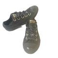 Converse Shoes | Converse All Star Low Top Black Leather Womens 7.5 Sneaker Shoe Lace Up Junior 6 | Color: Black | Size: 7.5