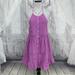 Free People Dresses | Free People Desert Days Mini Pleated Dress Orchid Purple Open Back Ties New | Color: Purple | Size: Xs