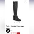 Nine West Shoes | Caba Heeled Harness Boots | Color: Black | Size: 9.5