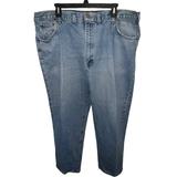 Carhartt Jeans | Carhartt Jeans 44x29 Relaxed Fit Light Wash Straight Leg Denim B17 Dst Mens Vtg | Color: Blue/White | Size: 44