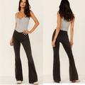 Free People Jeans | Free People Penny Lane Pull-On Elastic Waist Flared Jeans Black Washed Denim 26 | Color: Black | Size: 26