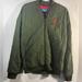 Adidas Jackets & Coats | Adidas Orange Logo Full Zip Bomber Jacket Army Green Size Medium | Color: Green | Size: M