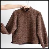 Zara Tops | Euc Zara Leopard Print Mock Neck Sweatshirt | Color: Black/Brown | Size: L