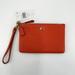 Coach Bags | Coach Small Leather Wristlet Polished Pebble Leather Sun Orange Mini Nwt New | Color: Orange/Red | Size: Small