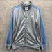 Adidas Sweaters | Adidas Sweater Men Small Gray Blue Full Zip Sweatshirt Athletic Training Track | Color: Blue/Gray | Size: S