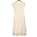 Anthropologie Dresses | Anthropologie Peregrine Smocked Ruffle Sleeveless Boho Midi Dress Size M | Color: White | Size: M