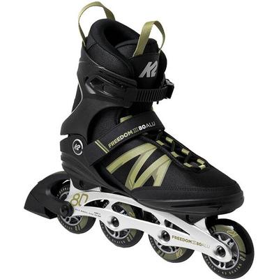 K2 Herren Inlineskates FREEDOM III 80 ALU, Größe 39,5 in Schwarz/Grün