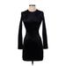 Stockholm Atelier X Other Stories Casual Dress - Mini Crew Neck Long sleeves: Black Solid Dresses - Women's Size 2