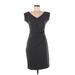 Diane von Furstenberg Casual Dress - Sheath: Gray Solid Dresses - Women's Size 8