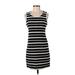 Max Studio Casual Dress - Mini: Black Stripes Dresses - Women's Size Small