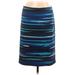 Grace Elements Casual Skirt: Blue Print Bottoms - Women's Size Large